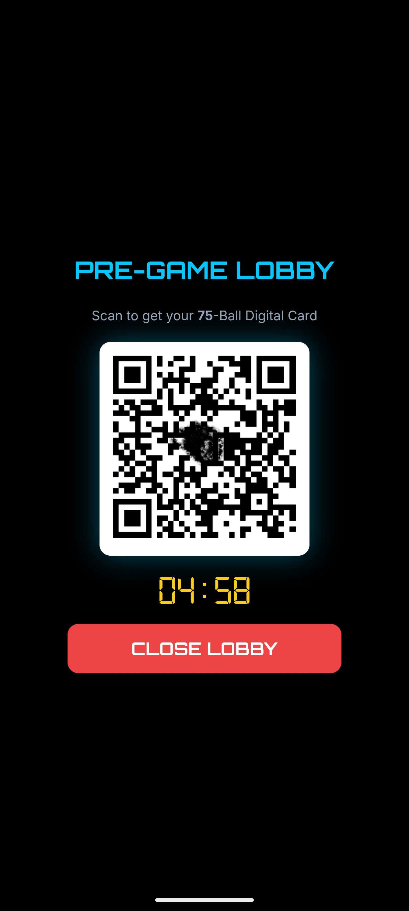 Pre-Game Lobby QR Code